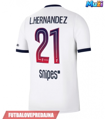 Lacne Muži Futbalové dres Paris Saint-Germain Lucas Hernandez #21 2026-27 Krátky Rukáv - Preč
